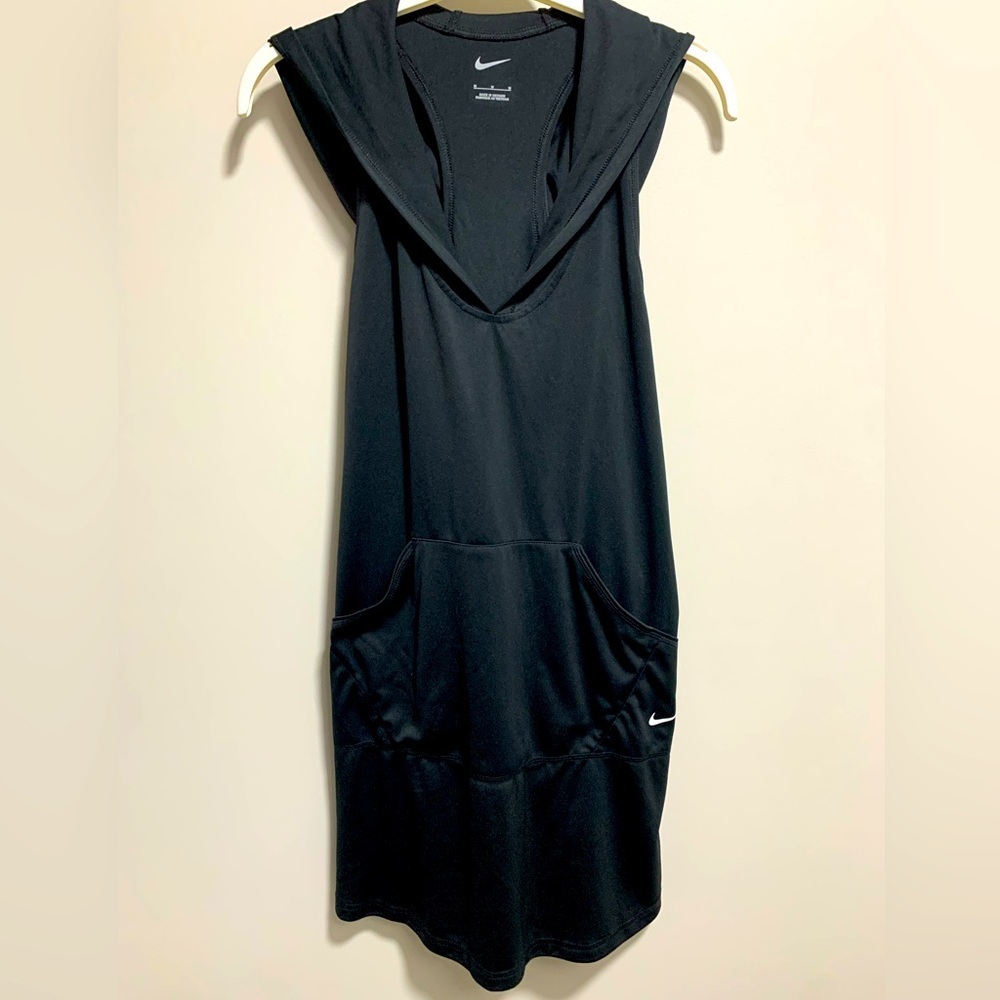 Nike Black Sleeveless Hoodie Dress